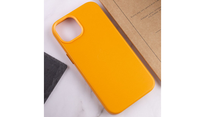 Кожаный чехол Leather Case (AA Plus) with MagSafe для Apple iPhone 14 (6.1