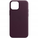 Кожаный чехол Leather Case (AA Plus) with MagSafe для Apple iPhone 14 Plus (6.7") Dark Cherry