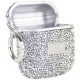 TPU чохол Bling World Rock Diamond для навушників AirPods 1/2 Срібний - фото