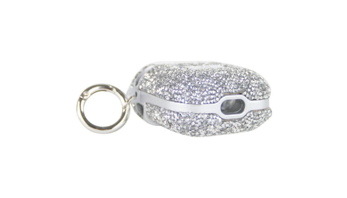 TPU чохол Bling World Rock Diamond для навушників AirPods 1/2 Срібний - фото