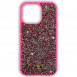 TPU чохол Bling World Rock Diamond для Apple iPhone 15 (6.1") Яскраво-рожевий
