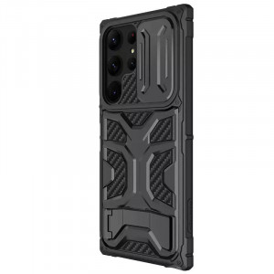 TPU+PC чехол Nillkin CamShield Adventurer Pro (шторка на камеру) для Samsung Galaxy S23 Ultra Armor Black