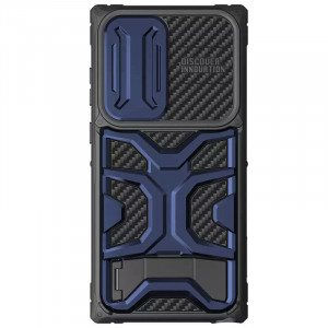 TPU+PC чехол Nillkin CamShield Adventurer Pro (шторка на камеру) для Samsung Galaxy S23 Ultra Interstellar Blue