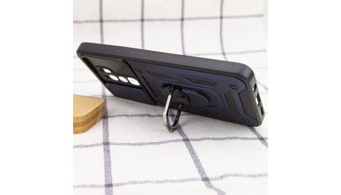 Ударопрочный чехол Camshield Serge Ring для Xiaomi Redmi Note 8 Pro Синий - фото