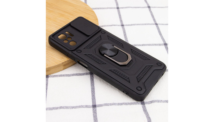 Ударопрочный чехол Camshield Serge Ring для Xiaomi Redmi Note 10 / Note 10s / Poco M5s Черный - фото