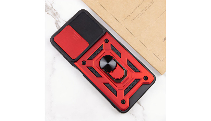 Ударопрочный чехол Camshield Serge Ring для Xiaomi Redmi Note 10 Pro / 10 Pro Max Красный - фото