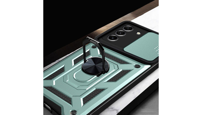 Ударостійкий чохол Camshield Serge Ring для Samsung Galaxy S21+ Зелений - фото
