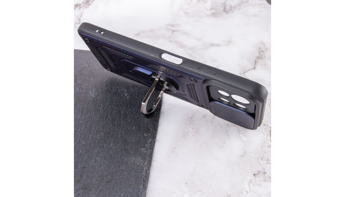 Ударопрочный чехол Camshield Serge Ring для Xiaomi Mi 11 Lite Синий - фото