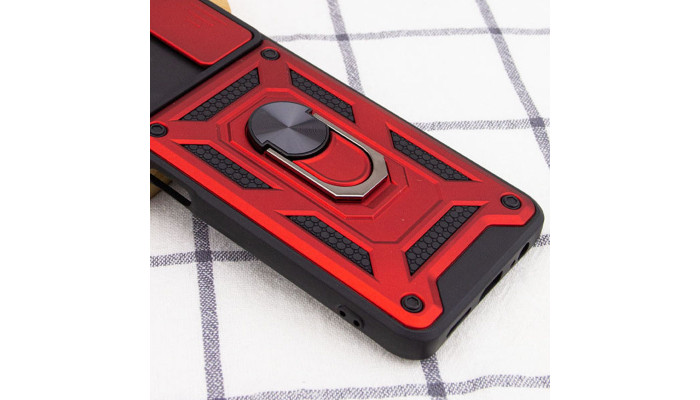 Ударопрочный чехол Camshield Serge Ring для Xiaomi 11T / 11T Pro Красный - фото