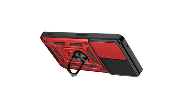 Ударопрочный чехол Camshield Serge Ring для Xiaomi Poco M4 Pro 5G Красный - фото