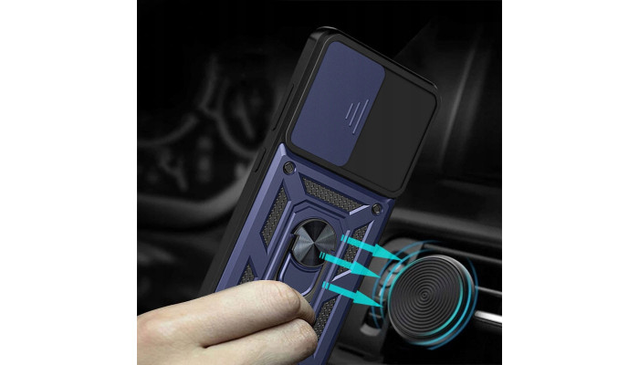 Ударостійкий чохол Camshield Serge Ring для Xiaomi Poco M4 Pro 5G Синій - фото