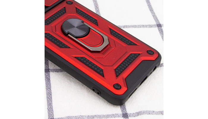 Ударопрочный чехол Camshield Serge Ring для Xiaomi Redmi Note 11 (Global) / Note 11S Красный - фото