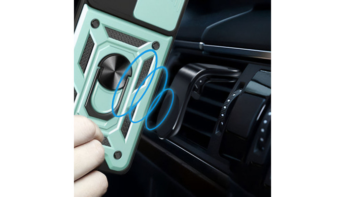 Ударопрочный чехол Camshield Serge Ring для Xiaomi Poco F4 GT Зеленый - фото