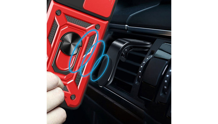 Ударостійкий чохол Camshield Serge Ring для Xiaomi Poco F4 GT Червоний - фото