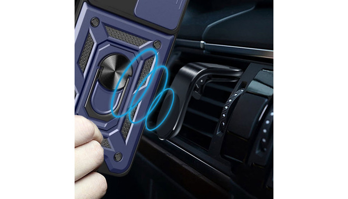 Ударопрочный чехол Camshield Serge Ring для Xiaomi Poco F4 GT Синий - фото