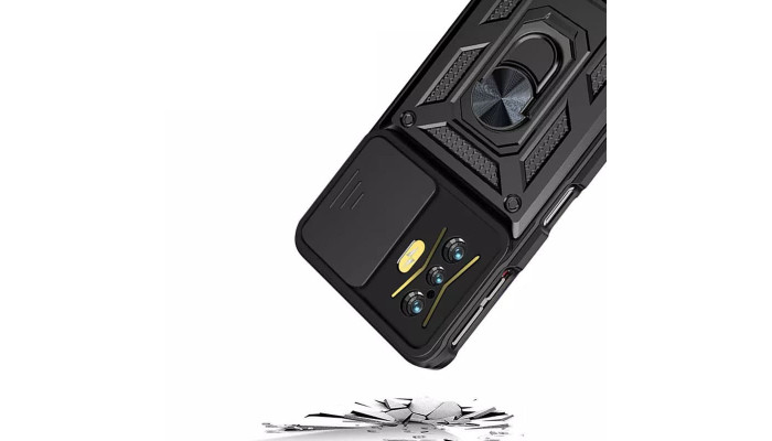 Ударостійкий чохол Camshield Serge Ring для Xiaomi Poco F4 GT Чорний - фото
