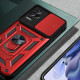 Ударопрочный чехол Camshield Serge Ring для Xiaomi Poco F4 Красный - фото