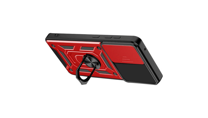 Ударопрочный чехол Camshield Serge Ring для Xiaomi Poco F4 Красный - фото