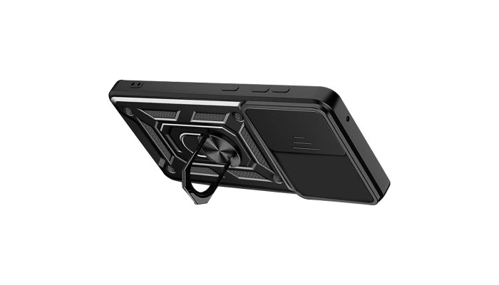 Ударостійкий чохол Camshield Serge Ring для Xiaomi Redmi A1+ / Poco C50 / A2+ Чорний - фото
