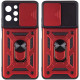 Ударопрочный чехол Camshield Serge Ring для Xiaomi Redmi 12 / Poco M6 Pro 5G Красный - фото