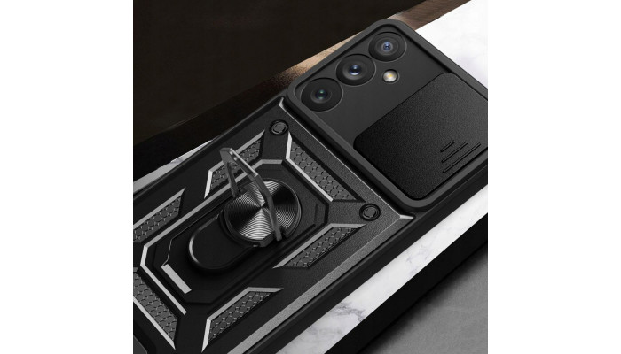 Ударостійкий чохол Camshield Serge Ring для Samsung Galaxy S23 FE Чорний - фото