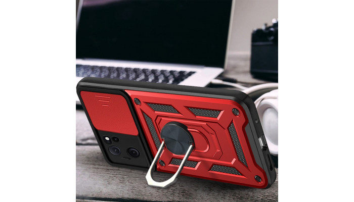 Ударопрочный чехол Camshield Serge Ring для Xiaomi 13T / 13T Pro Красный - фото