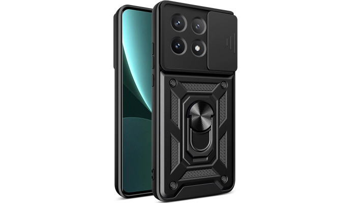 Ударопрочный чехол Camshield Serge Ring для Xiaomi Poco X6 / Note 13 Pro 5G Черный - фото