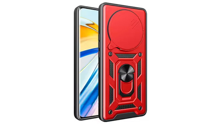 Ударостійкий чохол Camshield Serge Ring для Xiaomi Redmi A3 Червоний - фото