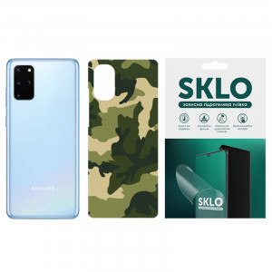 Захисна плівка SKLO Back (на задню панель) Camo для Samsung Galaxy A20s Зелений / Army Green