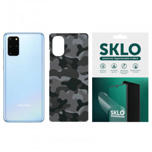 Захисна плівка SKLO Back (на задню панель) Camo для Samsung Galaxy A20s Сірий / Army Gray