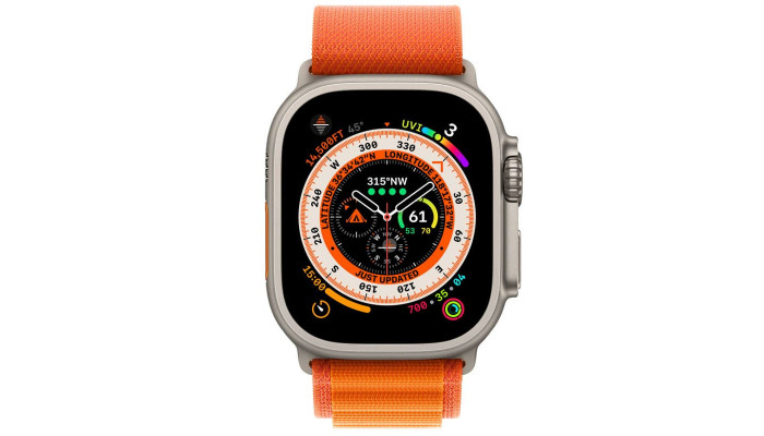 Ремінець Alpine Loop для Apple watch 42mm/44mm/45mm/49mm (m/l) Помаранчевий / Orange - фото