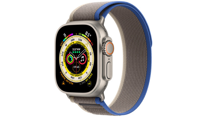 Ремінець Trail Loop для Apple watch 42mm/44mm/45mm/49mm (m/l) Blue / Gray - фото