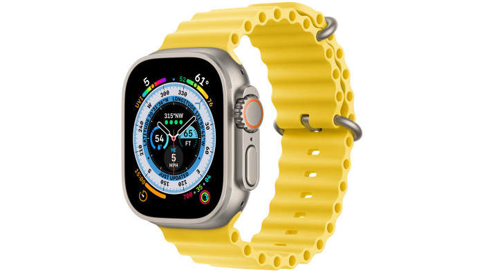 Ремешок Ocean Band для Apple watch 42mm/44mm/45mm/49mm Желтый / Yellow - фото