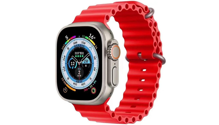 Ремешок Ocean Band для Apple watch 42mm/44mm/45mm/49mm Красный / Red - фото
