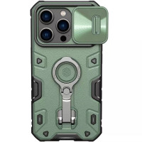 TPU+PC чохол Nillkin CamShield Armor Pro no logo (шторка на камеру) для Apple iPhone 14 Pro Max Зелений