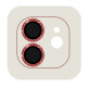Захисне скло Metal Shine на камеру (в упак.) для Apple iPhone 12 / 12 mini / 11 Червоний / Red - фото
