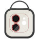 Защитное стекло Metal Shine на камеру (в упак.) для Apple iPhone 12 / 12 mini / 11 Красный / Red - фото