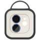 Защитное стекло Metal Shine на камеру (в упак.) для Apple iPhone 12 / 12 mini / 11 Синий / Blue - фото