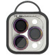Защитное стекло Metal Shine на камеру (в упак.) для Apple iPhone 13 Pro / 13 Pro Max Сиреневый / Rainbow - фото