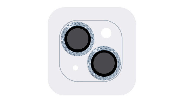 Защитное стекло Metal Shine на камеру (в упак.) для Apple iPhone 15 (6.1