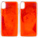 Неоновый чехол Neon Sand glow in the dark для Apple iPhone XS Max (6.5") Фиолетовый / Оранжевый