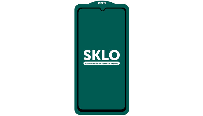 Защитное стекло SKLO 5D (тех.пак) для Xiaomi Redmi Note 8 Pro Черный - фото