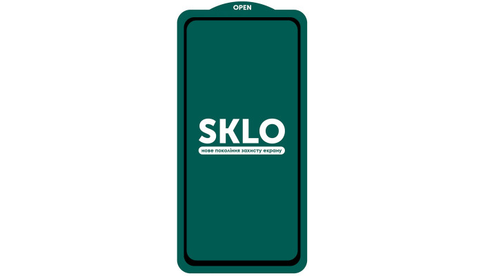 Захисне скло SKLO 5D (тех.пак) для Xiaomi Redmi Note 9s / Note 9 Pro / Note 9 Pro Max Чорний - фото