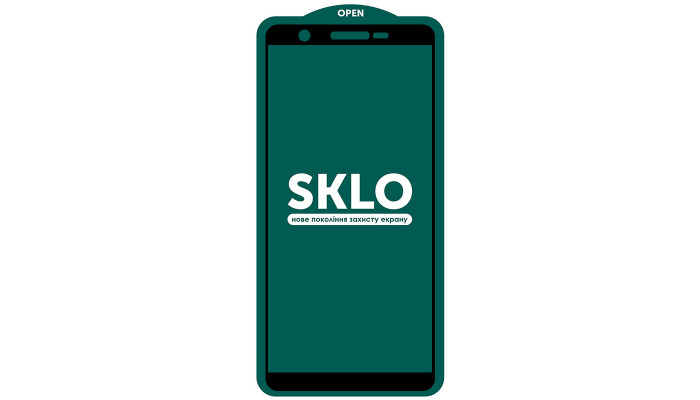 Защитное стекло SKLO 5D (тех.пак) для Samsung Galaxy M01 Core / A01 Core Черный - фото