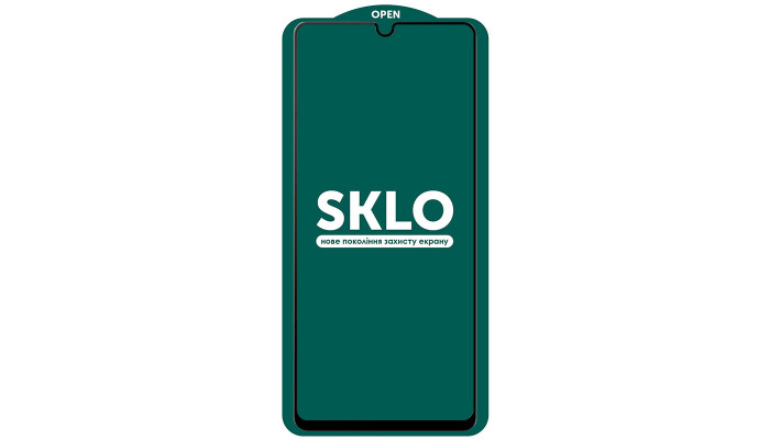 Защитное стекло SKLO 5D (тех.пак) для Samsung Galaxy A42 5G Черный - фото
