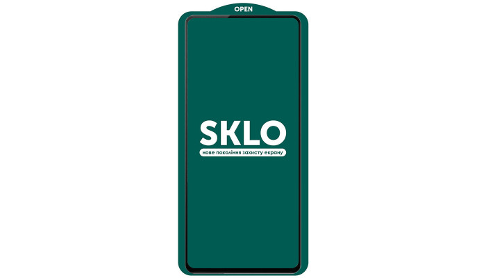 Защитное стекло SKLO 5D (тех.пак) для Oppo A74 4G / Realme 8 / 8 Pro Черный - фото