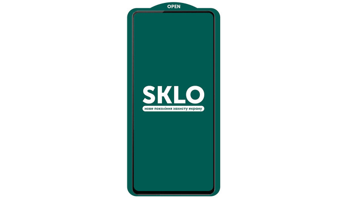 Захисне скло SKLO 5D (тех.пак) для Xiaomi Redmi 10 / Note 10 5G / Poco M3 Pro Чорний - фото
