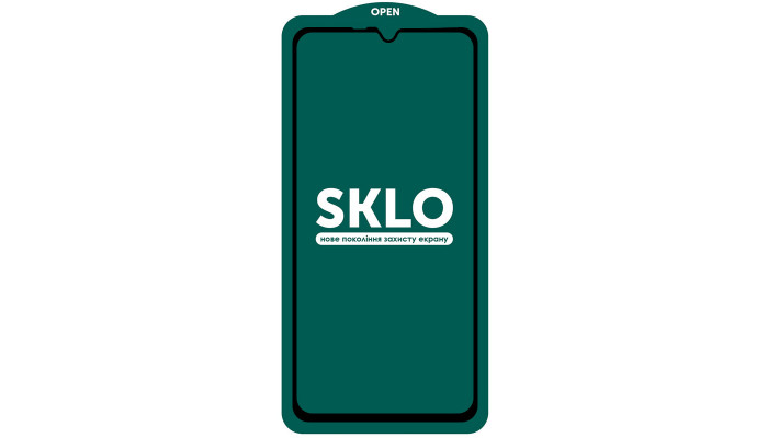 Захисне скло SKLO 5D (тех.пак) для Xiaomi Redmi Note 11 / Note 11S / Note 12S Чорний - фото