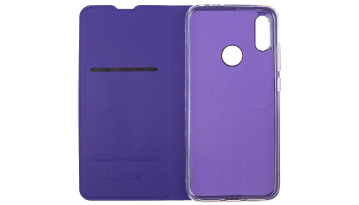 Кожаный чехол книжка GETMAN Elegant (PU) для Xiaomi Redmi Note 7 / Note 7 Pro / Note 7s Фиолетовый - фото