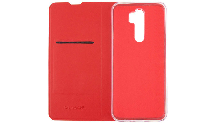Кожаный чехол книжка GETMAN Elegant (PU) для Xiaomi Redmi Note 8 Pro Красный - фото